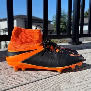 Nike Hypervenom Phantom II AG Leather Black And Orange Men's Size 8